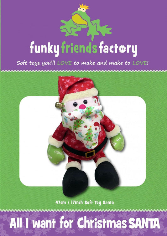 All I Want For Christmas Santa - Funky Friends Factory Pattern image 0