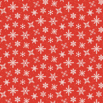 Prairie Christmas by Poppie Cotton - Snowfall Red image 0