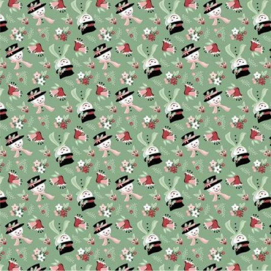 Frost & Furry by Poppie Cotton - Sow Tossed - Mint image 0