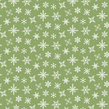 Prairie Christmas by Poppie Cotton - Snowfall Green image 0