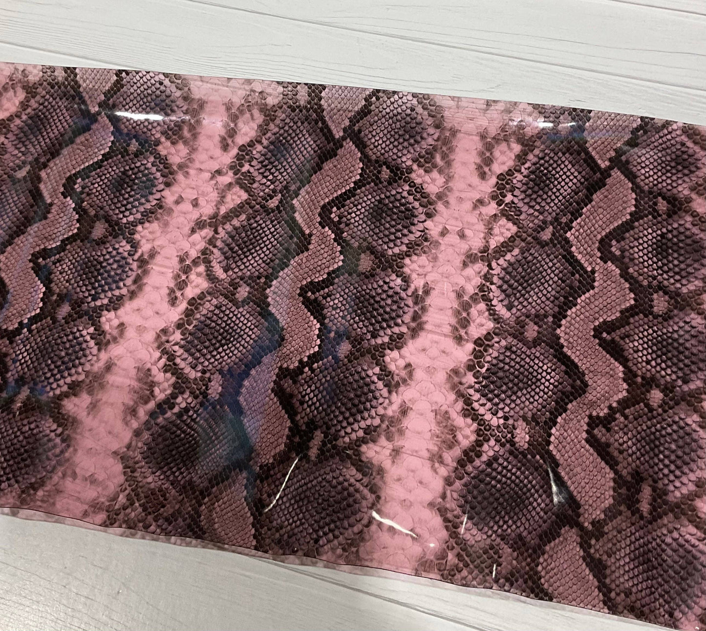 Snake Skin Print Clear TPU Vinyl