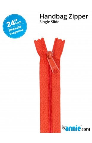 24" Handbag Zippers Single Slide From ByAnnie - Tangerine image