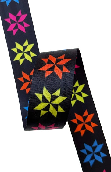 Colourful Sawtooth Stars- 2in Handle Webbing