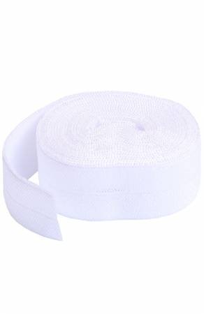 ByAnnie Fold-Over Elastic by the Metre (Colour options available) - White image