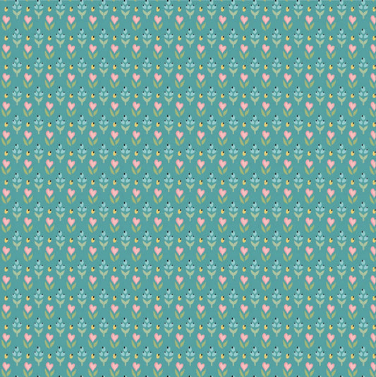 Finding Wonder by Poppie Cotton - Hearts & Berries Blue image 0