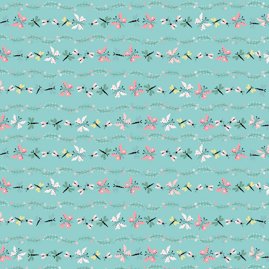 Finding Wonder by Poppie Cotton - Bugs & Butterflies Blue image 0