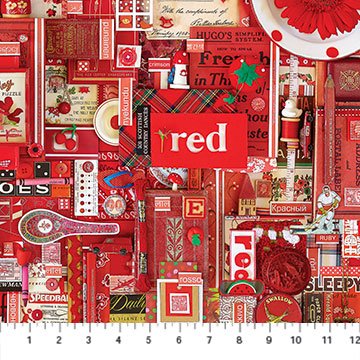 Northcott Color Collage - Red image 0