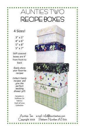 Aunties Two Recipe boxes Pattern image 0