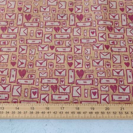 Love Letters Cork 1/2yd- Bag making by Sallie Tomato image 1