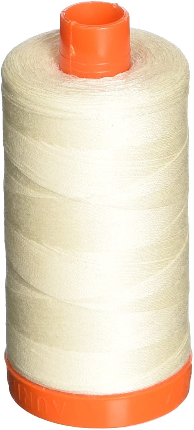 Aurifil 50Wt 100% Mako Cotton Thread Chalk image 0