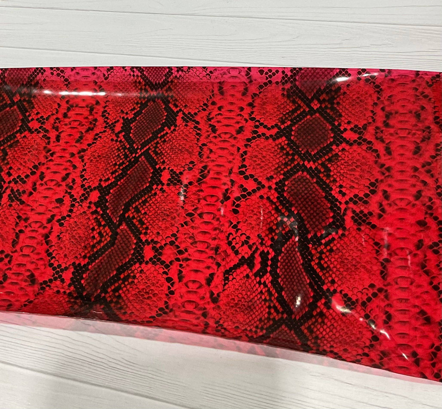 Snake Skin Print Clear TPU Vinyl