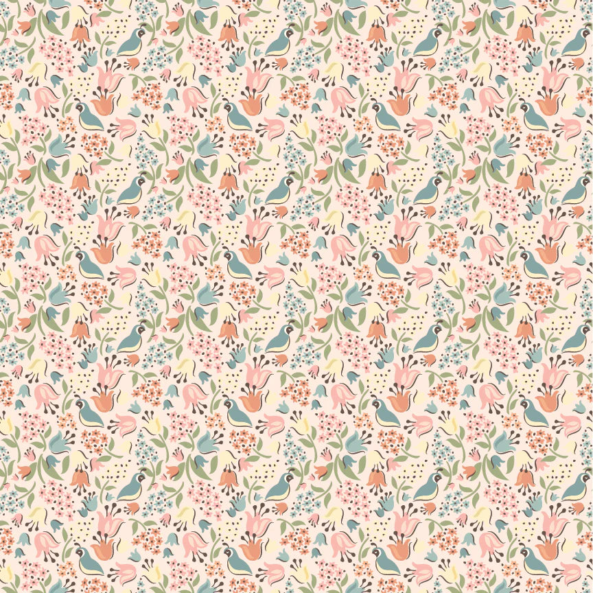 Wildwood Dwellings by Poppie Cotton - Quail Hollow Blush image 0