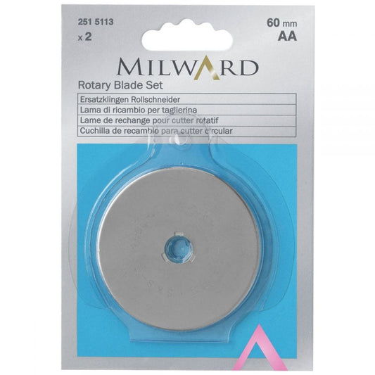 Milward Replacement Rotary Cutter Blades 60mm 2pck image 0
