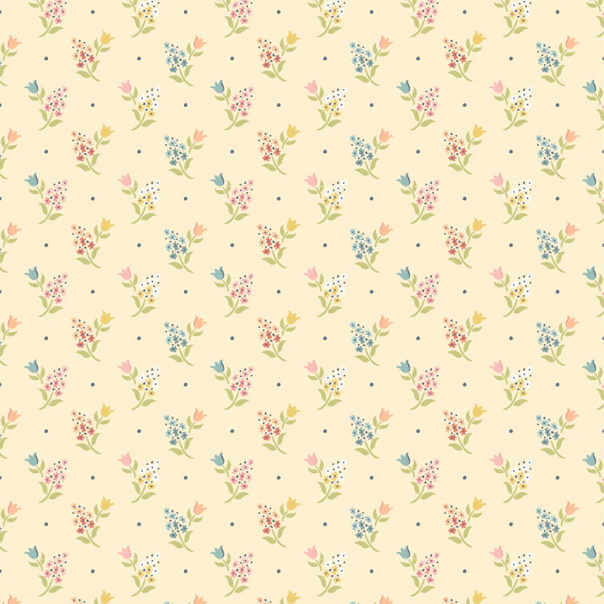 Wildwood Dwellings by Poppie Cotton - Sprigs And Tulips Yellow image 0