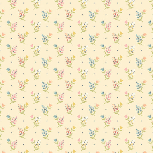 Wildwood Dwellings by Poppie Cotton - Sprigs And Tulips Yellow image 0