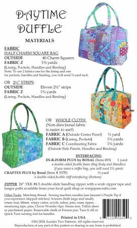 Aunties Two Daytime Duffle Pattern image 1