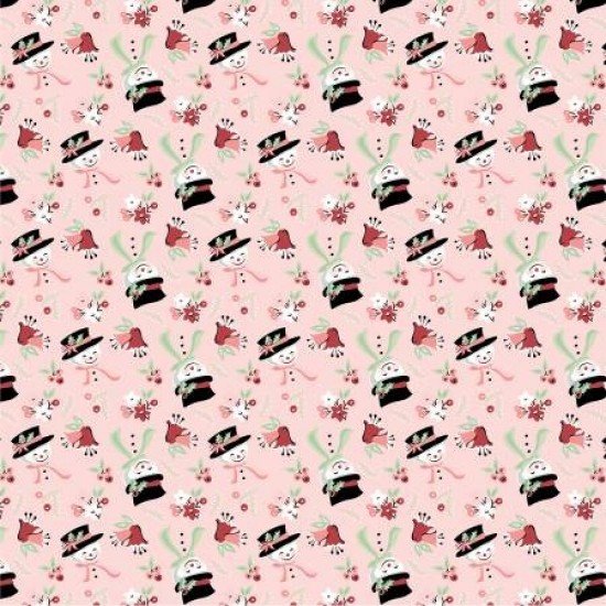 Frost & Furry by Poppie Cotton - Snow Tossed - Pink image 0