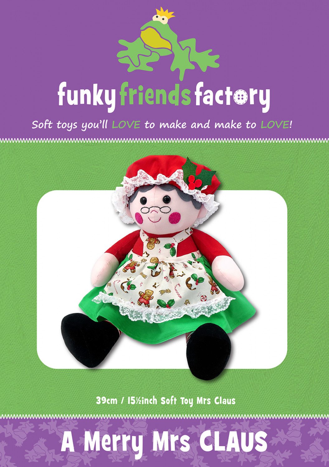 NEW -A Merry Mrs Claus - Funky Friends Factory Pattern image 0