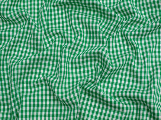 Emerald/white Yarn Dyed Small Gingham Check from Kobenz by Modelo Fabrics