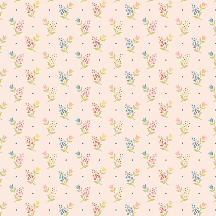 Wildwood Dwellings by Poppie Cotton - Sprigs And Tulips Blush image 0