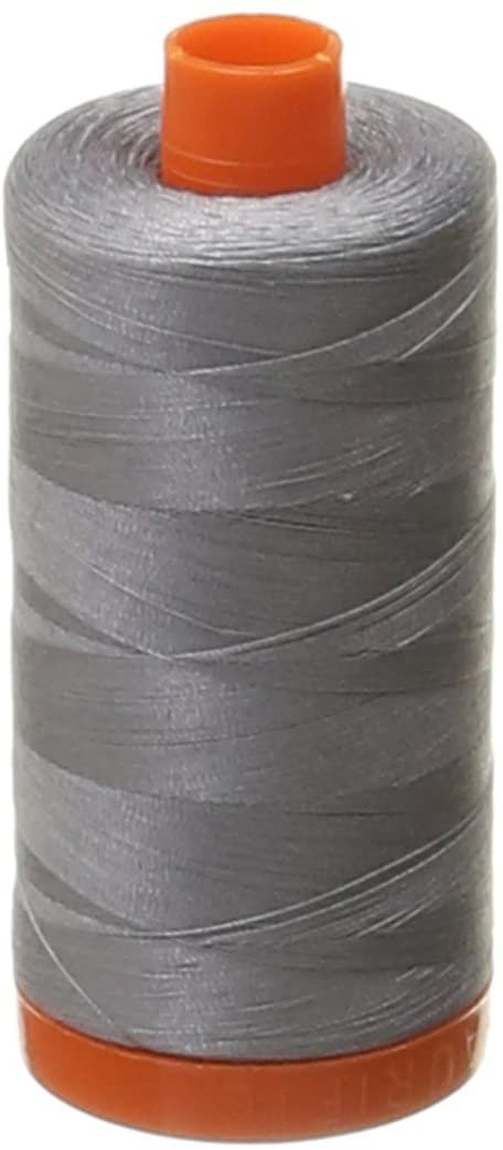 Aurifil 50Wt 100% Mako Cotton Thread Grey image 0