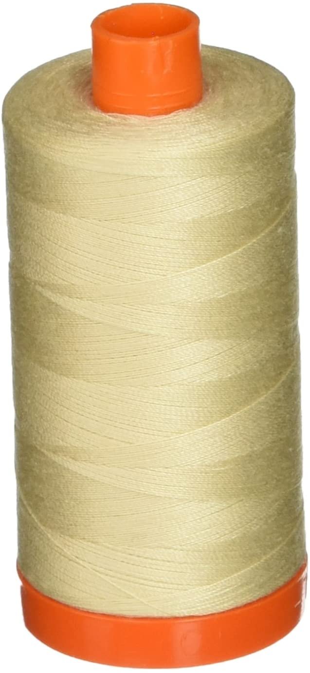 Aurifil 50Wt 100% Mako Cotton Thread Light Beige image 0
