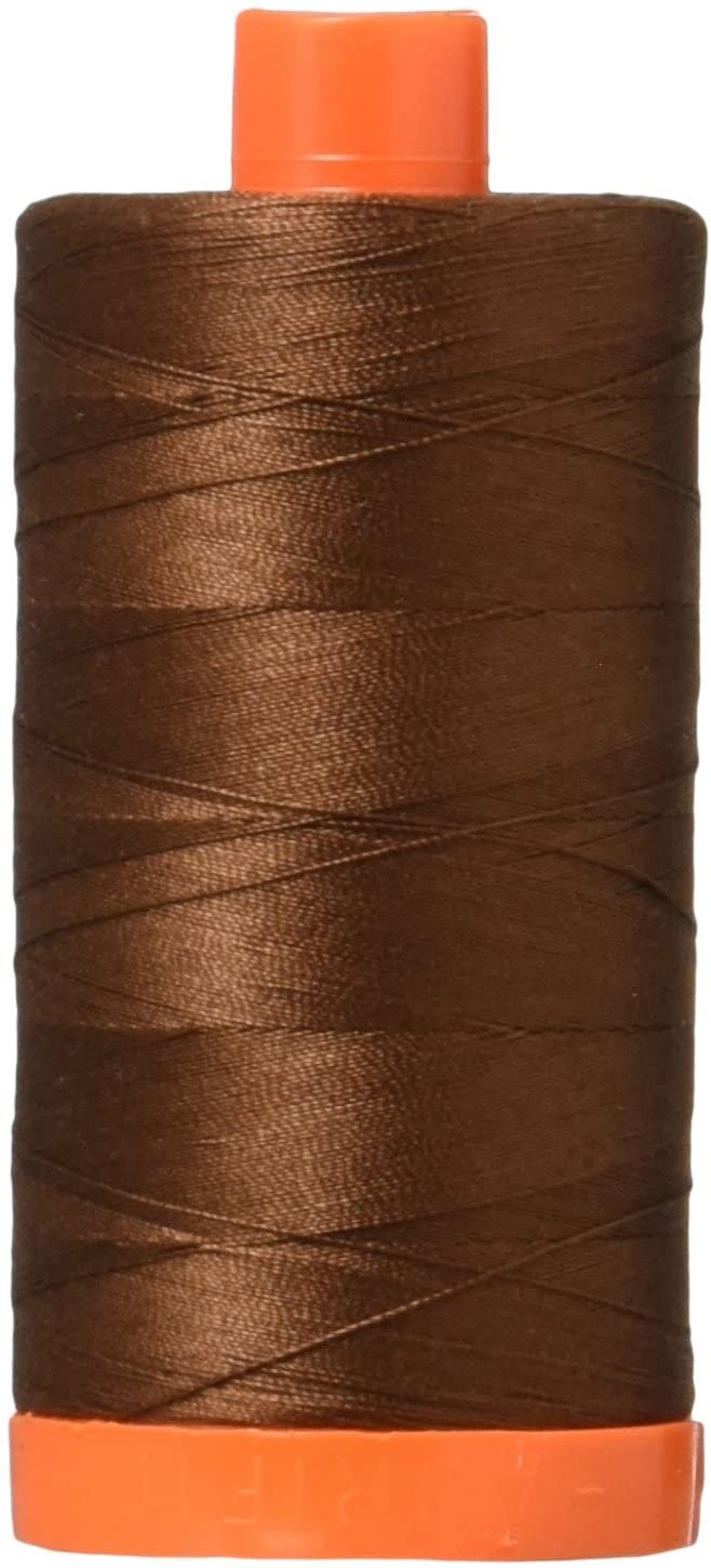 Aurifil 50Wt 100% Mako Cotton Thread Chocolate image 0