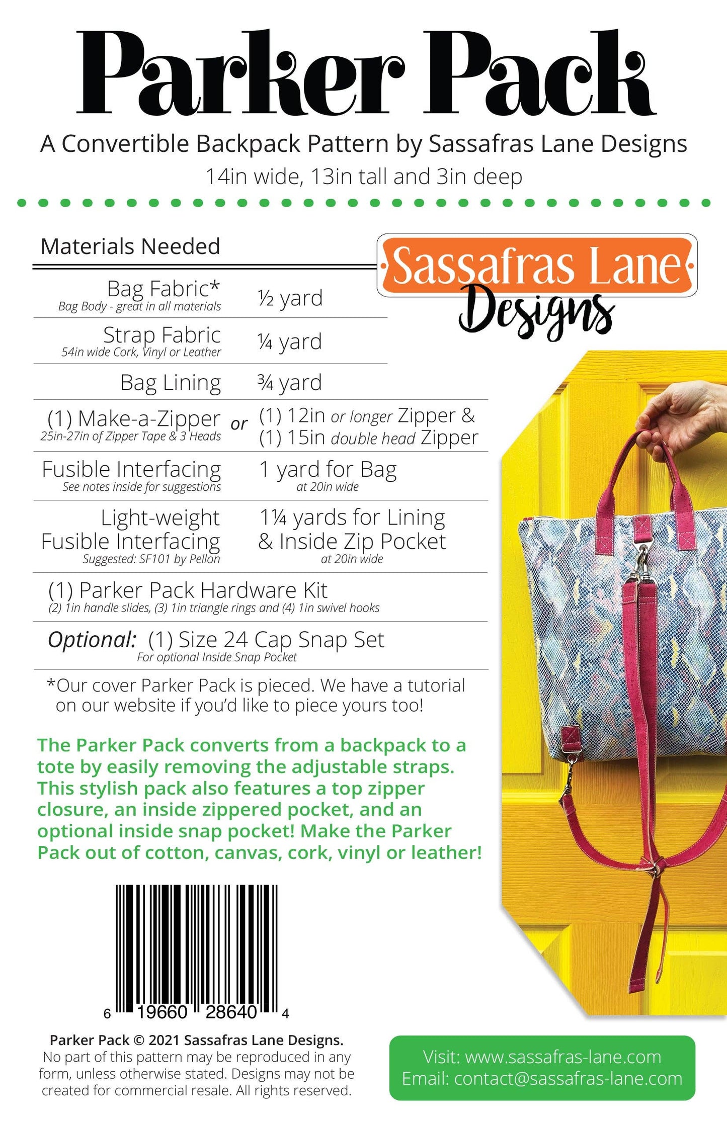 Parker Pack Pattern
