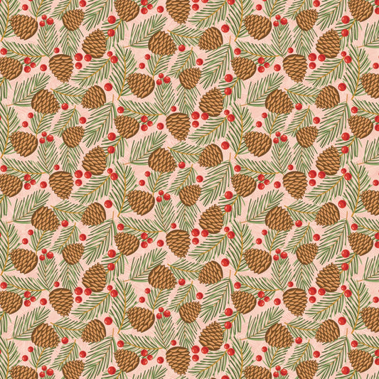 Prairie Christmas by Poppie Cotton - Traditional Pine Cones Natural image 0