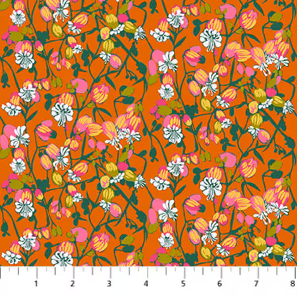 Jumpstart by Anna Maria Textiles  - Silene in Tangerine