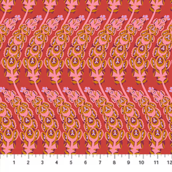 Jumpstart by Anna Maria Textiles  - Bells of Ireland in Coral
