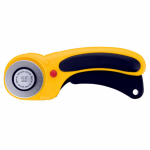 This Olfa rotary cutter is a combination of comfort, convenience, strength and safety.