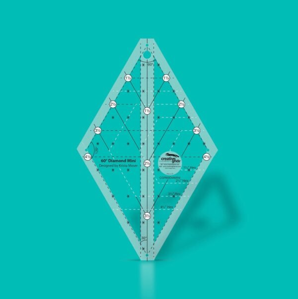Creative Grids Non-Slip MINI 60° Diamond Ruler by Krista Moser