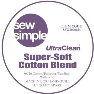 Sew Simple Super-Soft 80/20 Cotton Blend Wadding 124" Wide