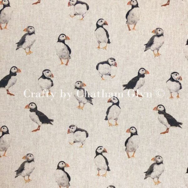 Chatham Glyn Digital Linens - Puffins