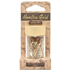 Hemline Gold Assorted Safety Pins Gold