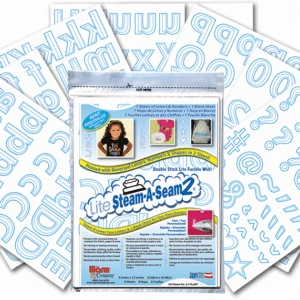 Steam-a-Seam Lite - 7 sheets with printed letters/numbers