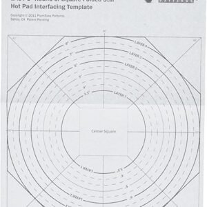 Plum Easy Folded Star Hot Pad Interfacing Template - Panel of 4