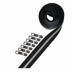 Decorating Diva Metallic Zipper Tape Silver 2.5yds