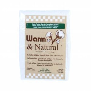 Warm & Natural Needled Cotton Batting 45"x60" Baby Size