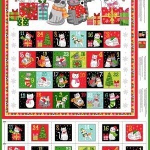 Makower Santa Paws Cats Advent Panel