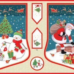 Makower Merry Christmas - Large Stocking Panel