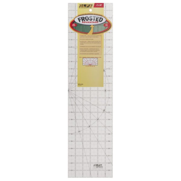Olfa Quilting Ruler 6"x 24" Frosted - Non Slip