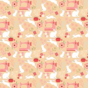 Poppie Cotton -Poppies Patchwork Club - Beatrix Cream