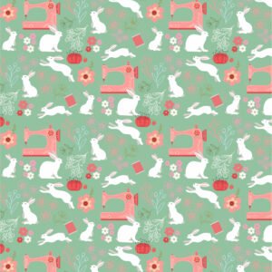 Poppie Cotton -Poppies Patchwork Club - Beatrix Mint