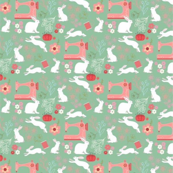 Poppie Cotton -Poppies Patchwork Club - Beatrix Mint