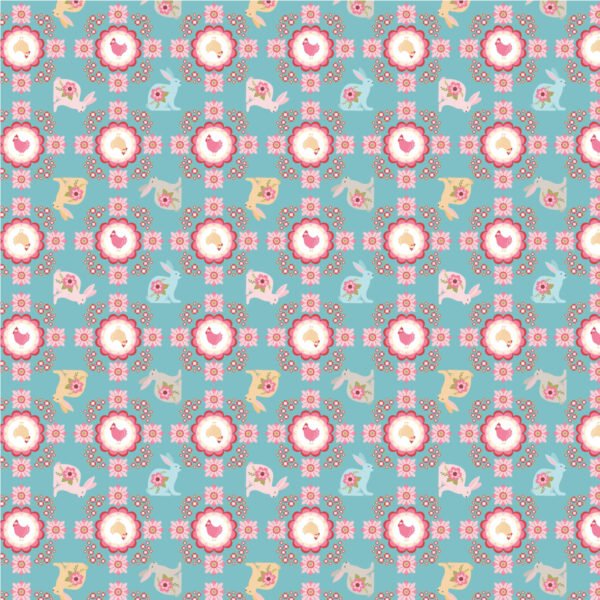 Poppie Cotton -Poppies Patchwork Club - Flopsy & Mopsy Blue