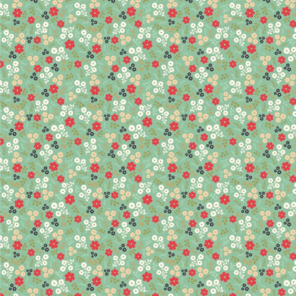 Poppie Cotton -Poppies Patchwork Club - Jemima Mint
