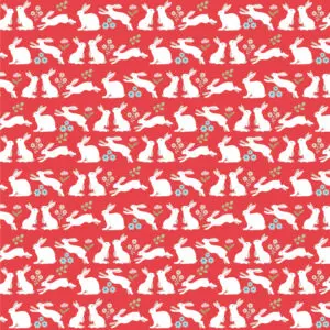 Poppie Cotton -Poppies Patchwork Club - Peter Rabbit Red
