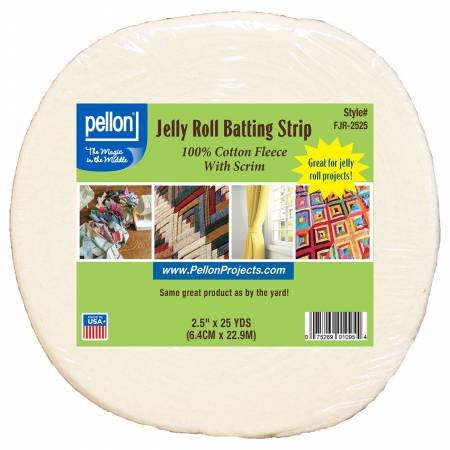 Pellon Cotton With Scrim 2-1/2in X 25yds Perfect For Jelly Roll Rugs and Bags